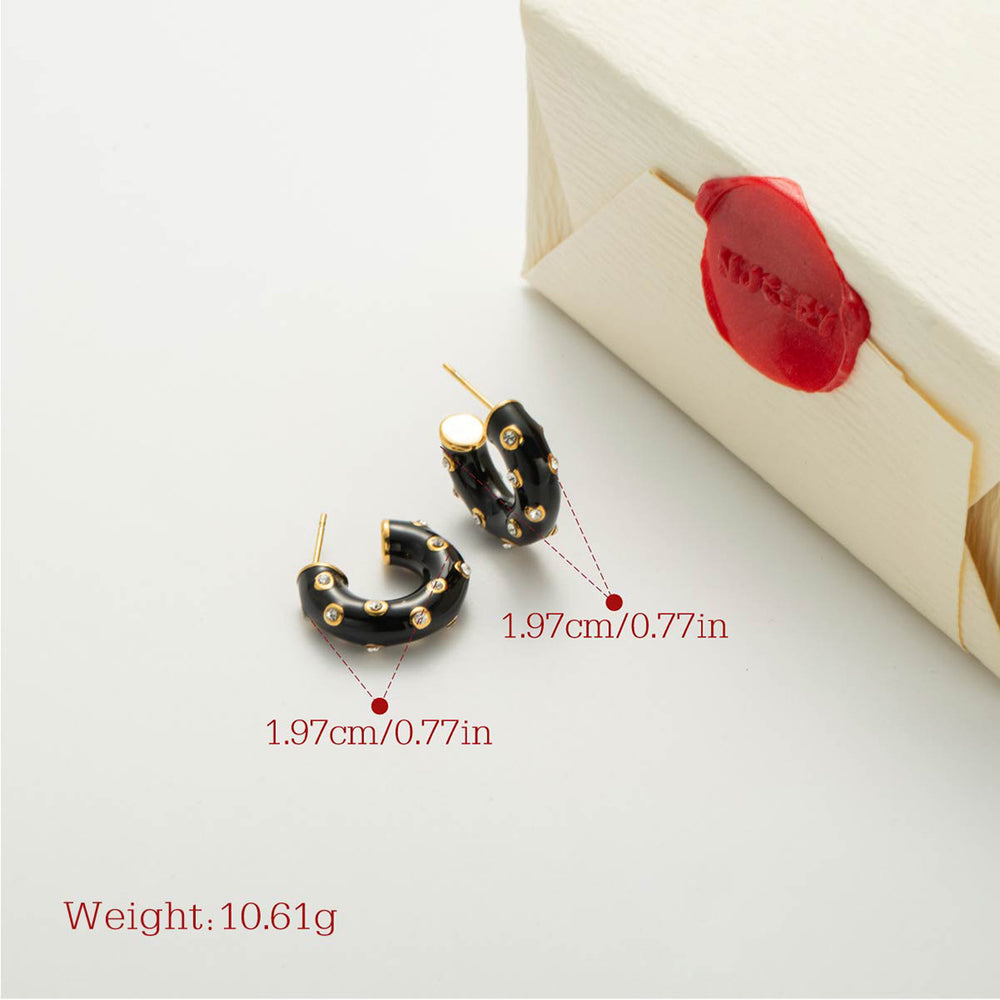 Black Luna Hoops
